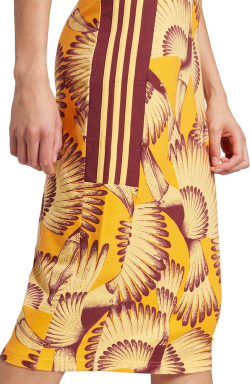 Adidas X Farm Rio X Farm Rio Tank Dress In Semi Spark/orange/red