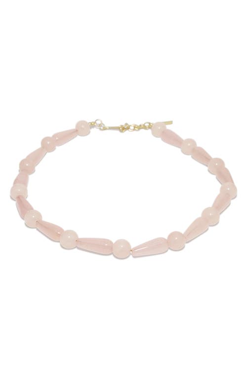 Completedworks The Depths Of Time Chalcedony Beaded Necklace In Pink