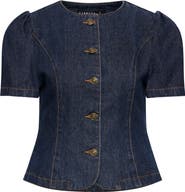 LIONESS Femme Denim Button-Up Top