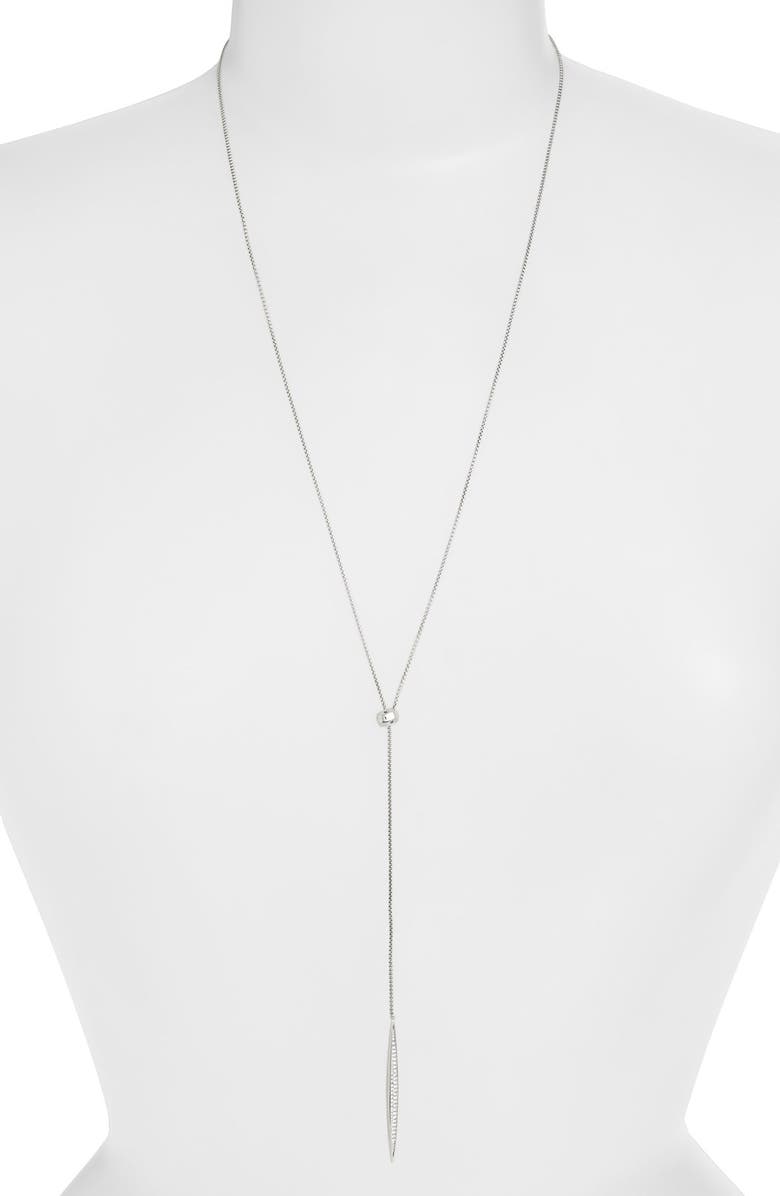 Nadri 'Tattoo' Encrusted Lariat Necklace, Main, color,