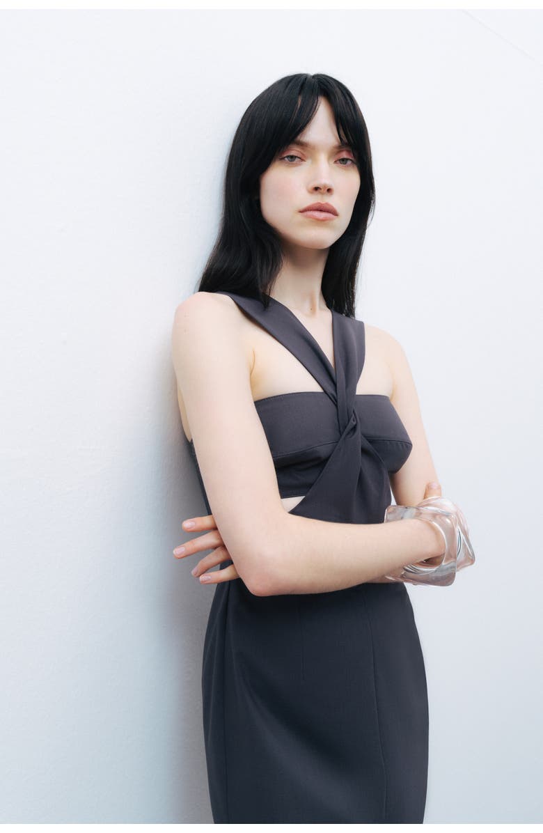 Nocturne Cut-Out Detailed Midi Dress, Alternate, color, 