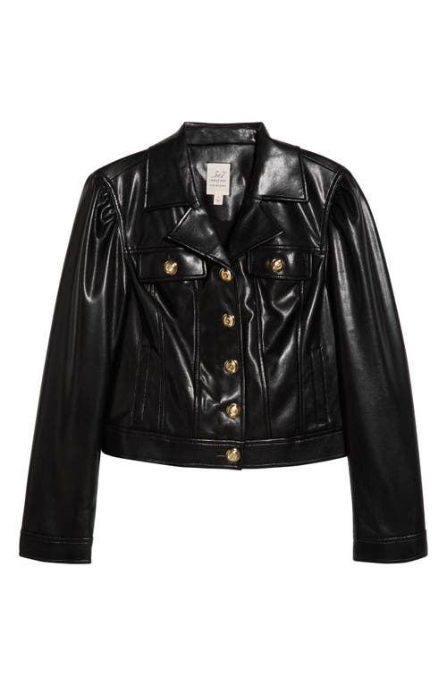 Cinq À Sept Deryn Faux Leather Jacket In Burgundy