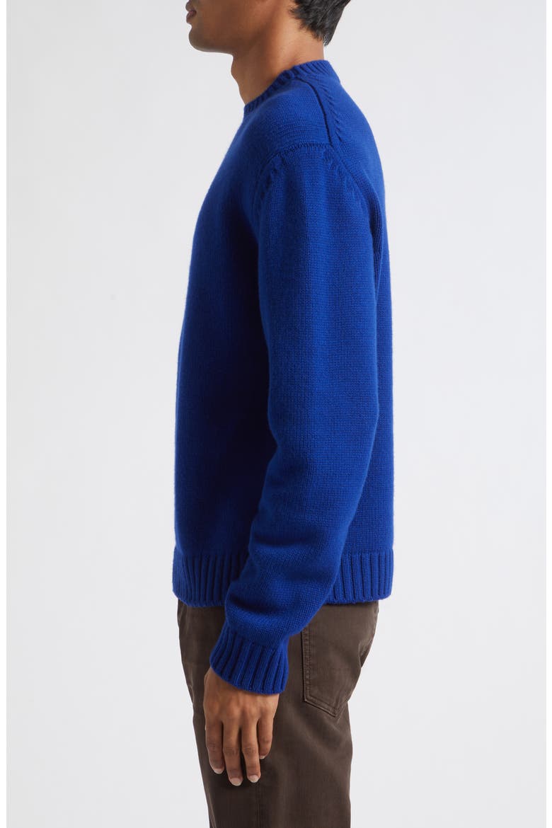 Virgin Wool & Cashmere Crewneck Sweater, Alternate, color, UBV ROYAL BLUE