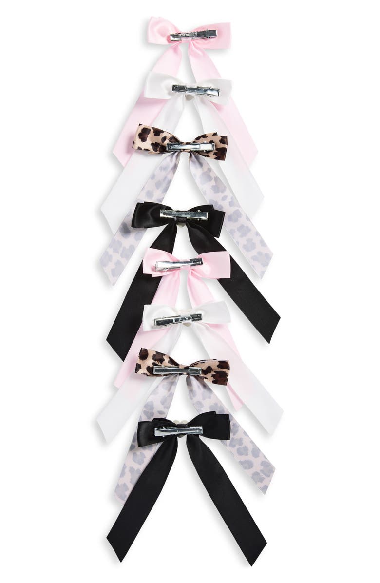 Capelli New York Kids' Assorted 8-Pack Bow Clips, Alternate, color, Pink Combo