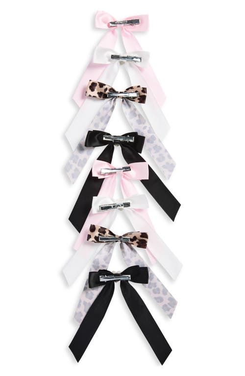 Capelli New York Kids' Assorted 8-pack Bow Clips In Pink