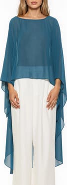 Alexia Admor Junia Cover-Up High-Low Chiffon Top