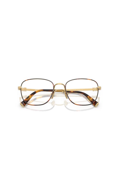 Miu Miu 53mm Square Optical Glasses In Brown