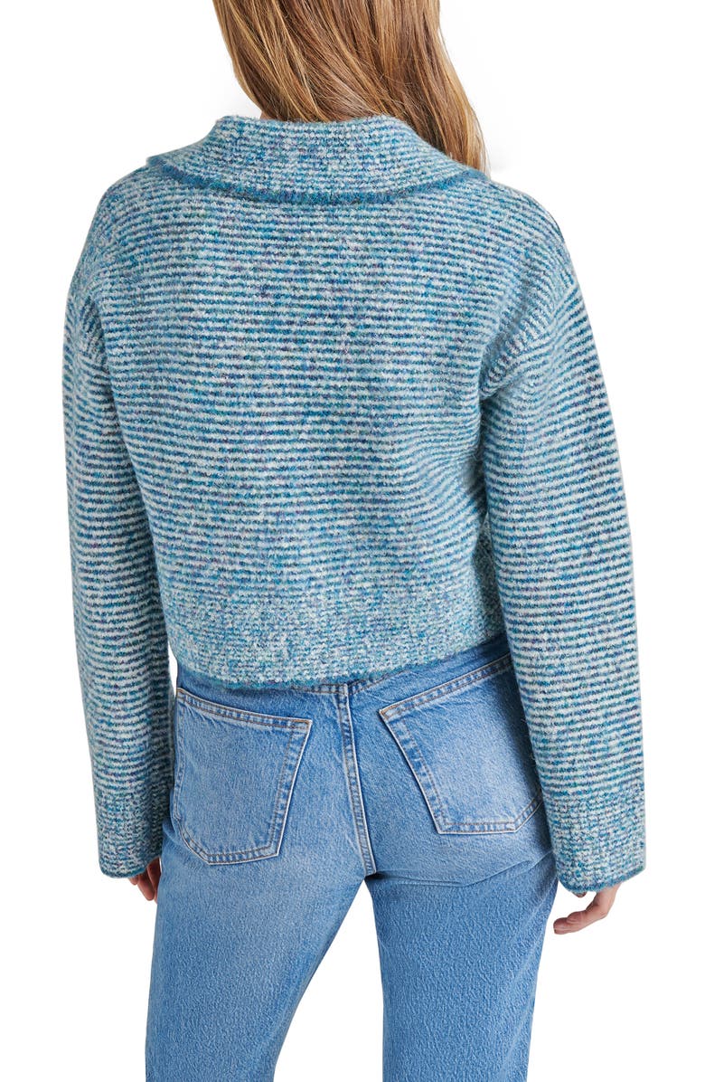 Steve Madden Esther Johnny Collar Sweater, Alternate, color, Blue Multi