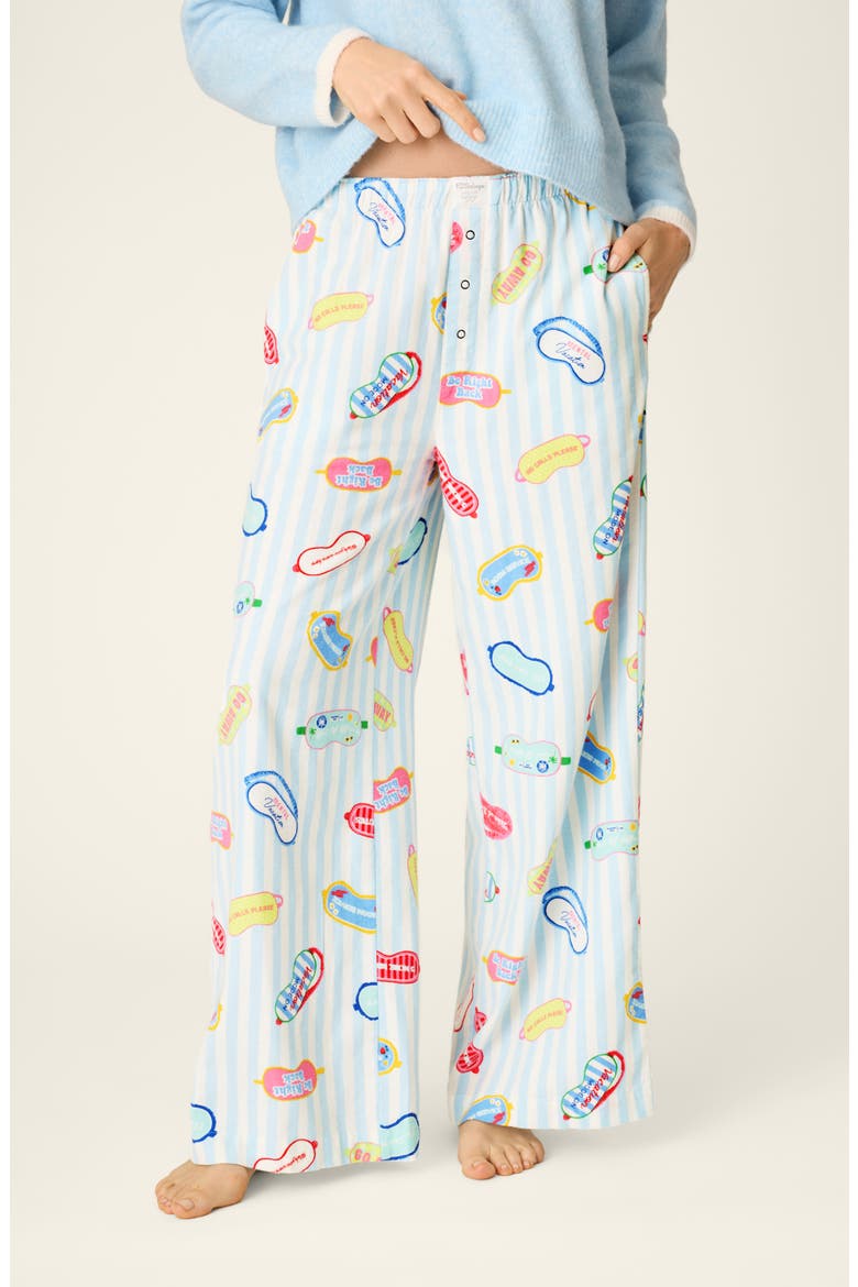 Flannel Pajama Pants, Main, color, BREEZE
