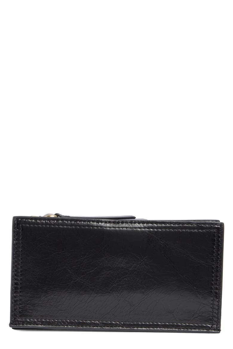 Gracie Leather Wallet, Main, color, BLACK