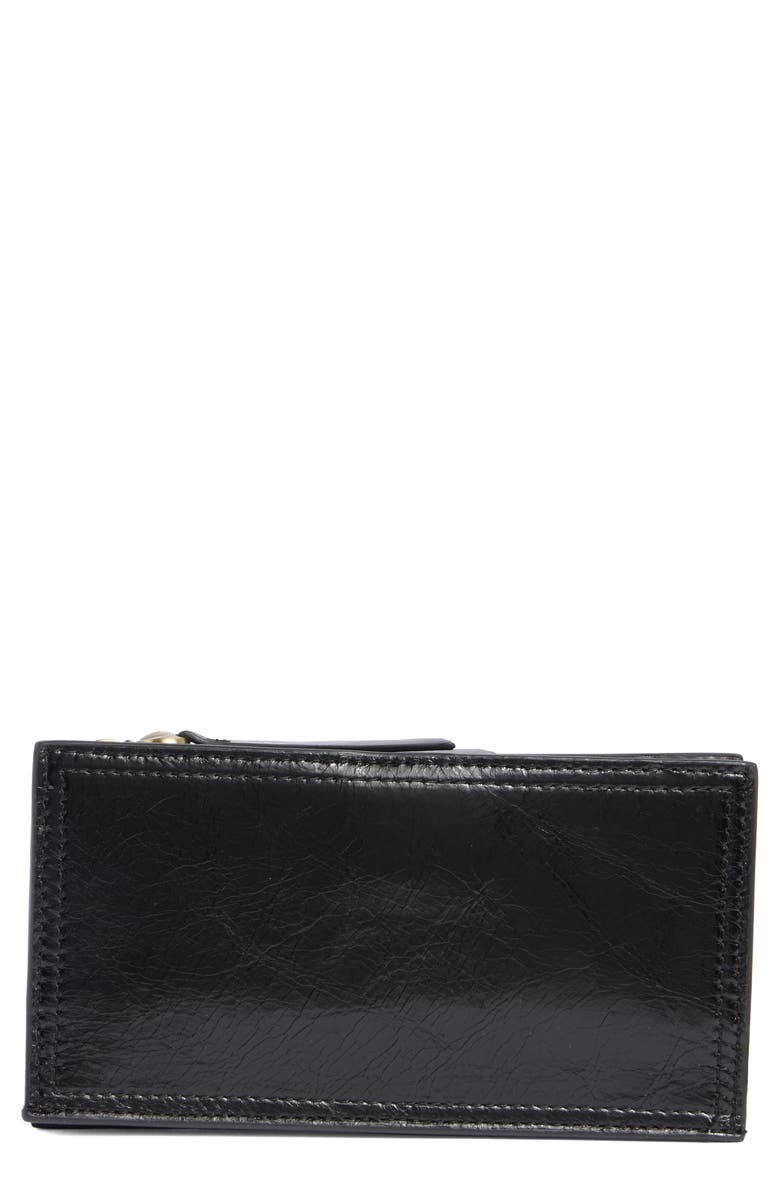 HOBO Gracie Leather Wallet, Main, color, Black