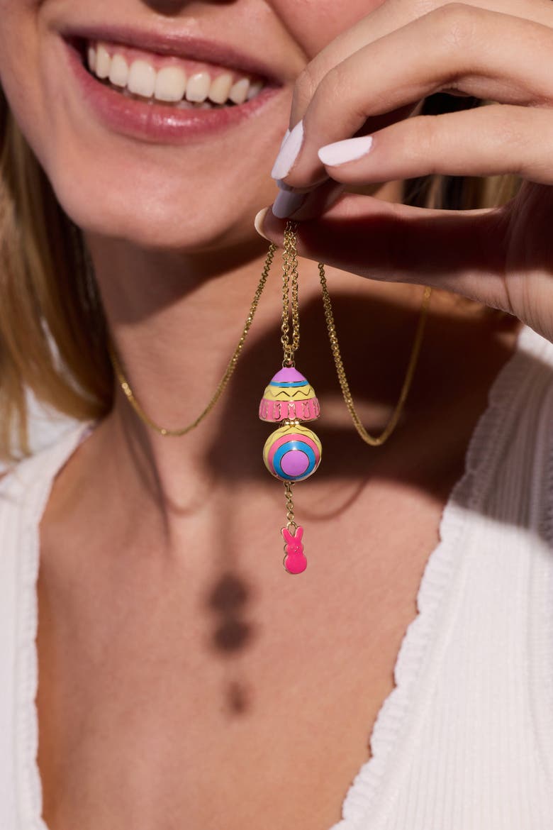 PEEPS Easter egg pendant necklace, Alternate, color, Gold