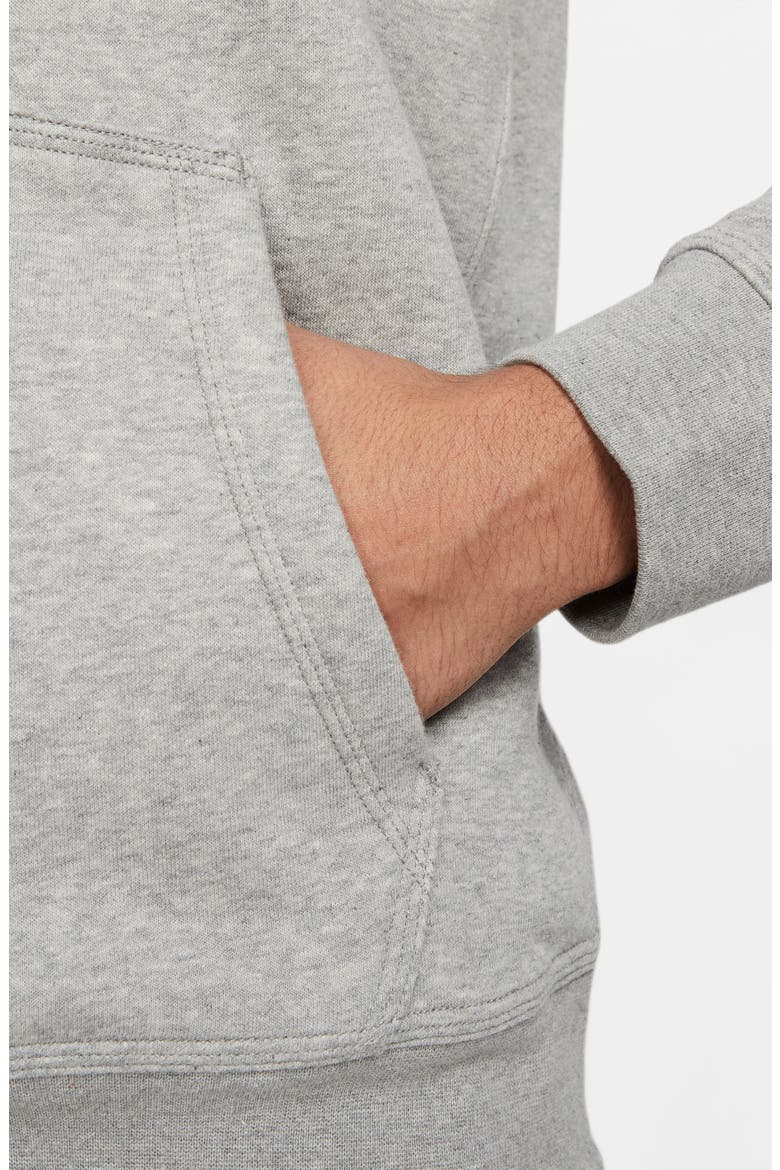 Swoosh Pullover Hoodie, Alternate, color, DARK GREY HEATHER/ WHITE