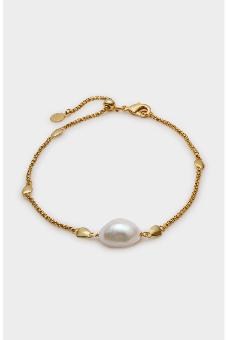 Sol Pearl Anklet, Main, color, Gold