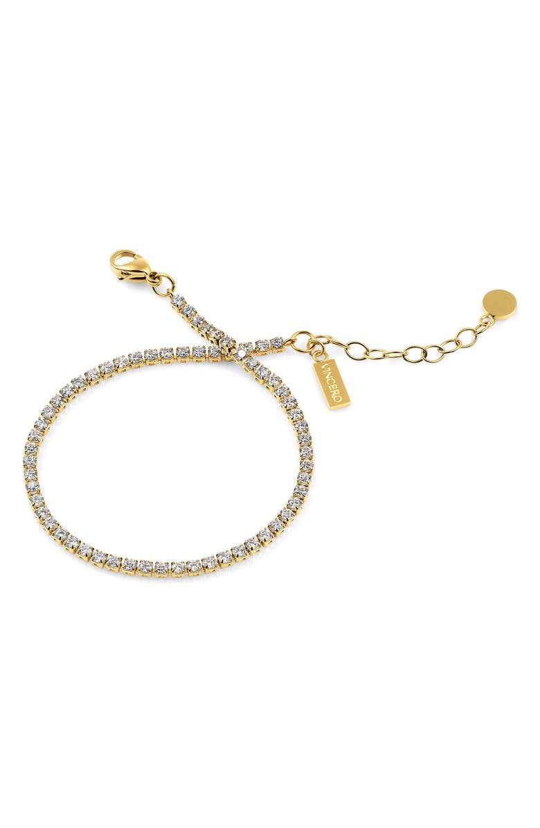 Vincero White Sapphire Tennis Bracelet, Alternate, color, Gold