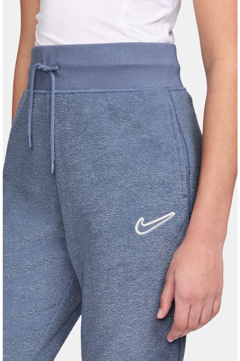 Kids' Sportswear Cotton Fleece Flare Leg Pants, Alternate, color, 499 WORLD INDIGO/WHITE