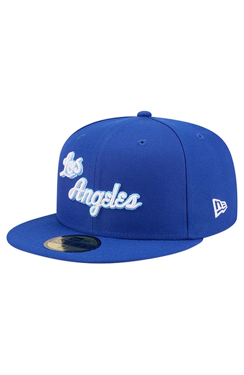 New Era Men's New Era  Royal Los Angeles Lakers Core Logo 59FIFTY Fitted Hat, Main, color, Royal