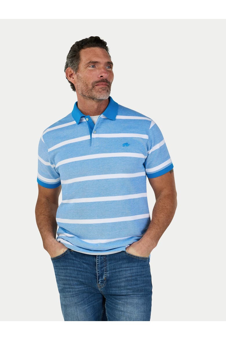 Birdseye Stripe Polo Shirt, Alternate, color, Electric Blue