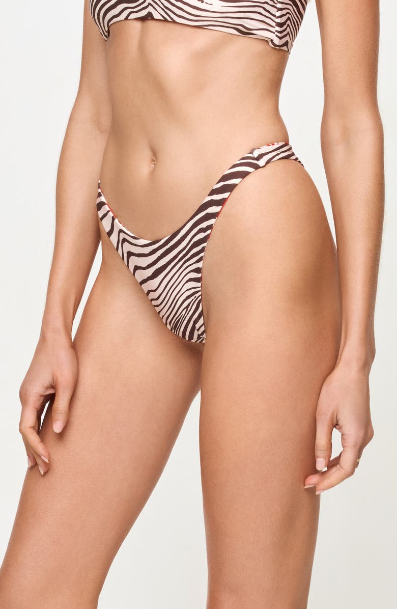 LSPACE Damian Reversible Bikini Bottoms, Alternate, color, You're An Animal/ Hib Bloom