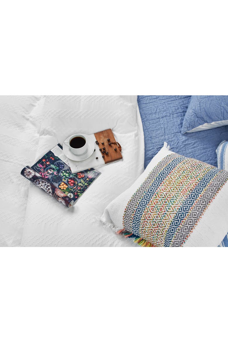 Ashley Rainbow Diamond Handwoven 100% Cotton Accent Throw Pillow  22" x 22", Alternate, color, Yellow
