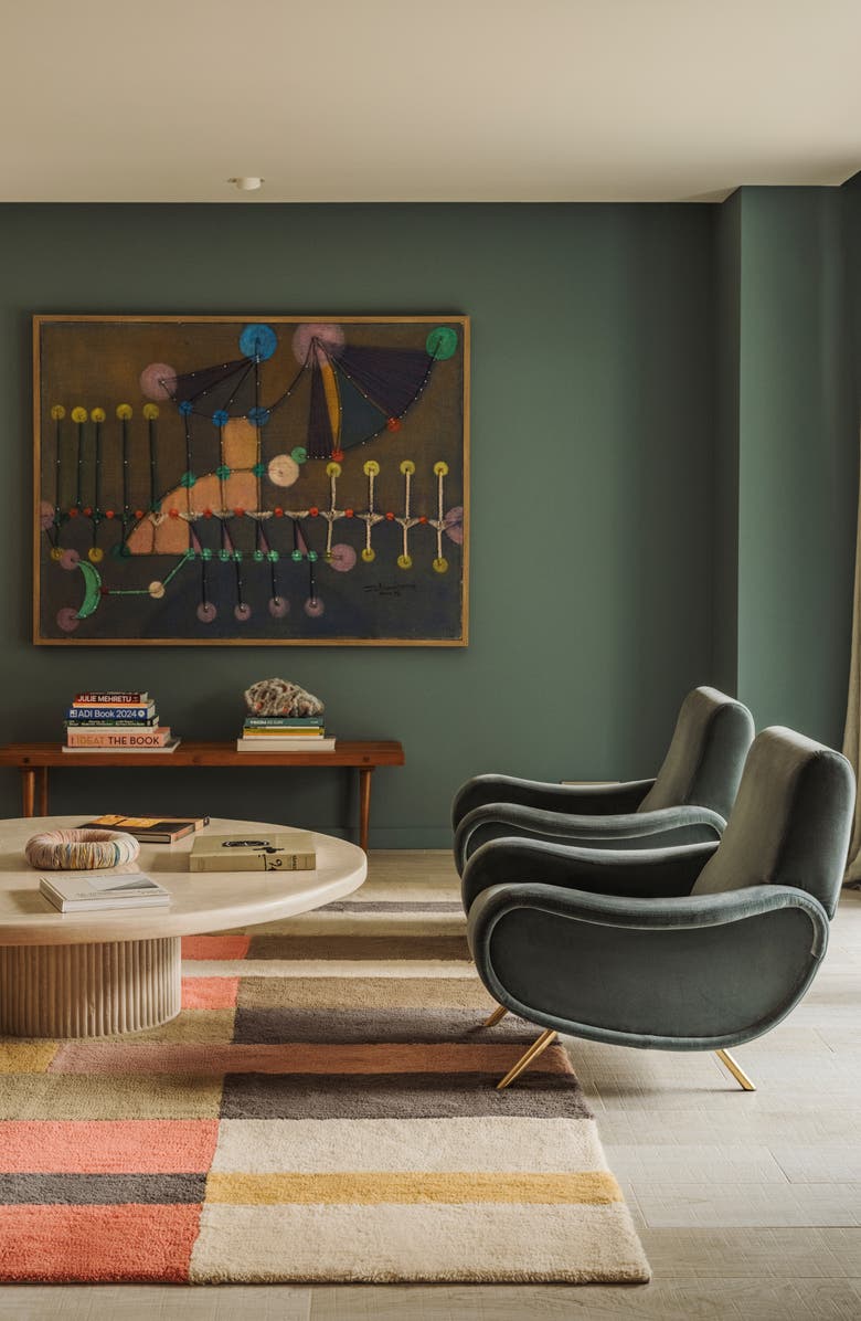 Lorena Canals Washable Wool Runner, Alternate, color, Brown