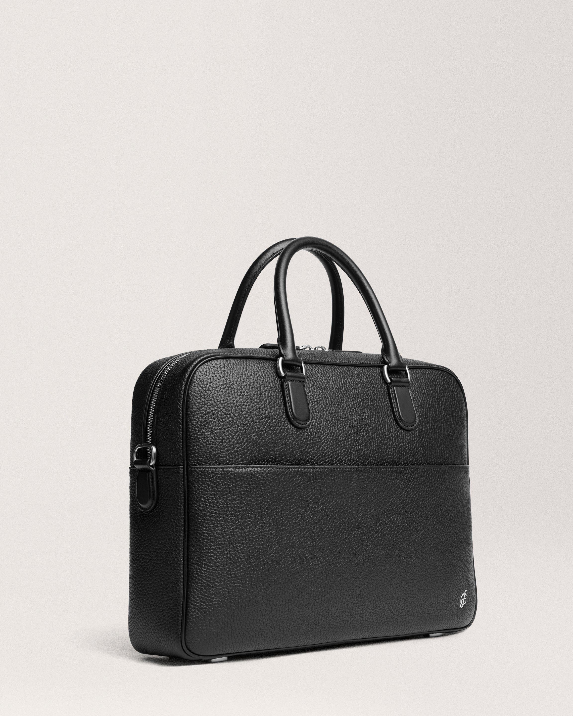 Carl Friedrik Dunloe Briefcase, Alternate, color, Black