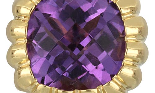 Bony Levy El Mar 18k Yellow Gold Cushion Cut Amethyst Stud Earrings In 18k Yellow Gold