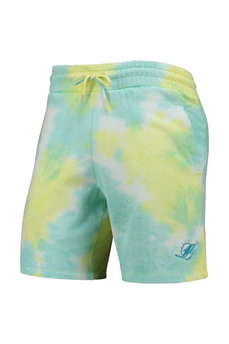 Men's New Era White Miami Dolphins Tie-Dye Shorts, Alternate, color, White