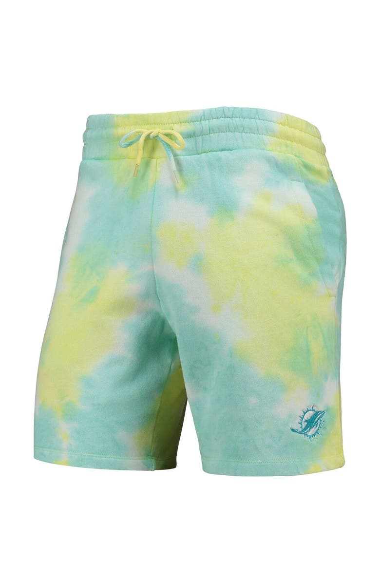 New Era Men's New Era White Miami Dolphins Tie-Dye Shorts, Alternate, color, White