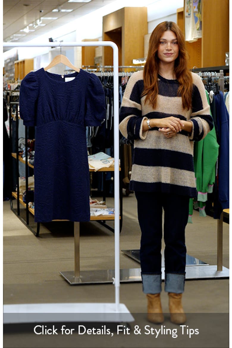 Kiely Puff Sleeve Jacquard Dress video