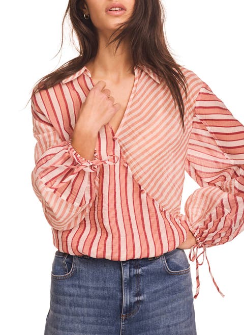 Striped Wrap Shirt