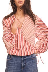 MINT VELVET Striped Wrap Shirt