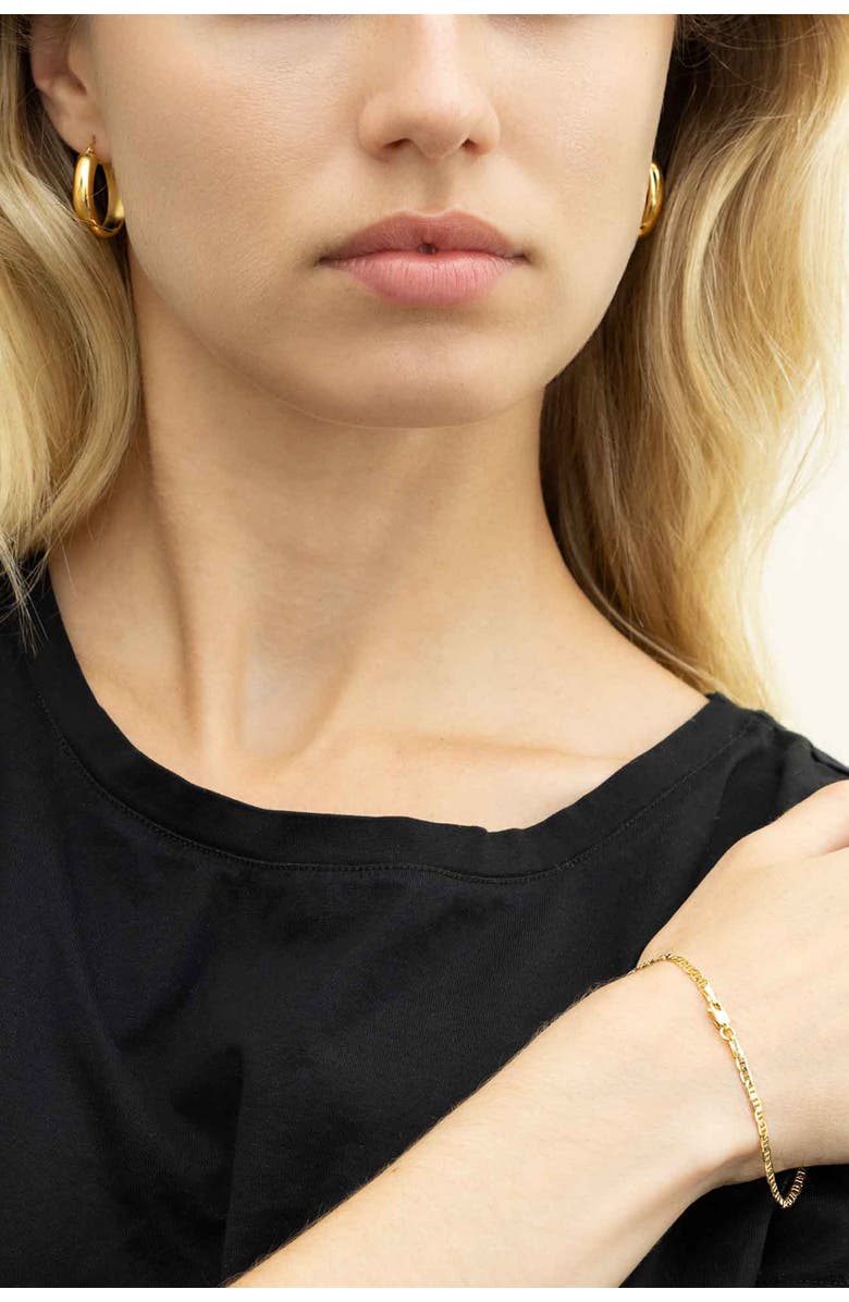 Oradina 14K Yellow Gold High Society Oval Hoops, Alternate, color, Yellow Gold