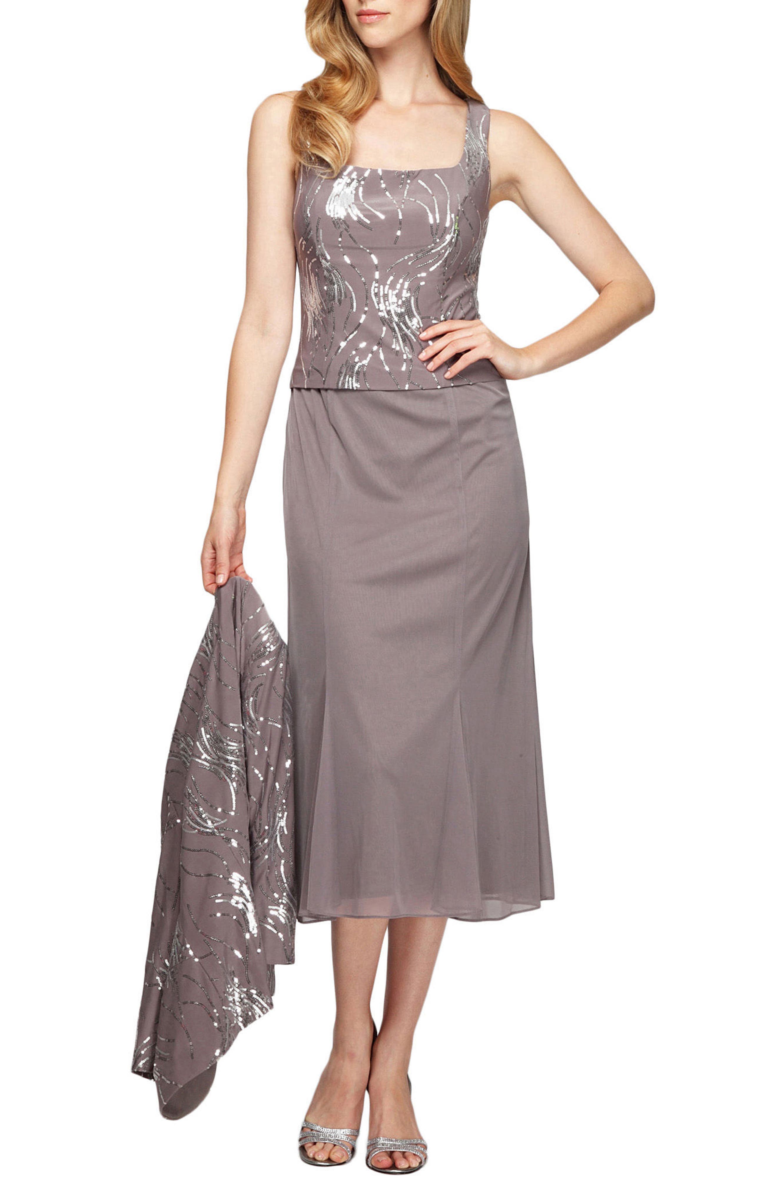 Sequin Midi Dress with Jacket - image 2