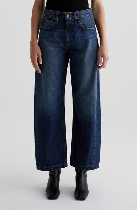 Hattie High Waist Ankle Wide Barrel Leg Jeans