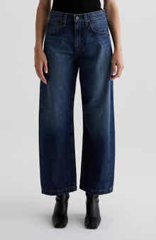 AG Hattie High Waist Ankle Wide Barrel Leg Jeans