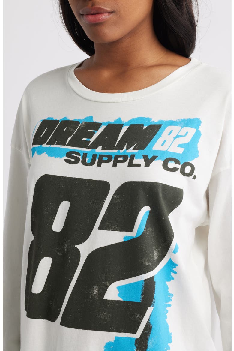 Dream Supply Co. Long Sleeve Cotton Graphic T-Shirt, Alternate, color, VINTAGE WHITE