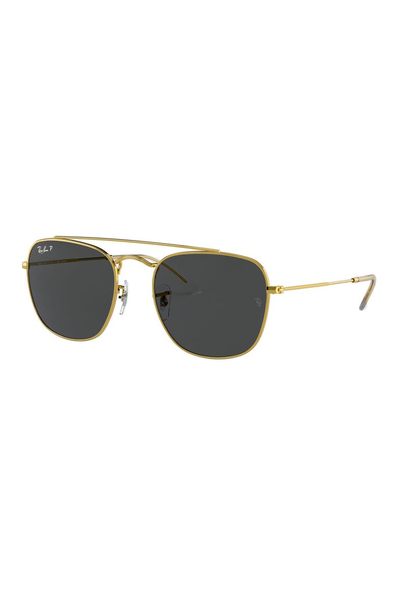51mm Polarized Square Sunglasses, Alternate, color, LEGEND GOLD/ BLACK