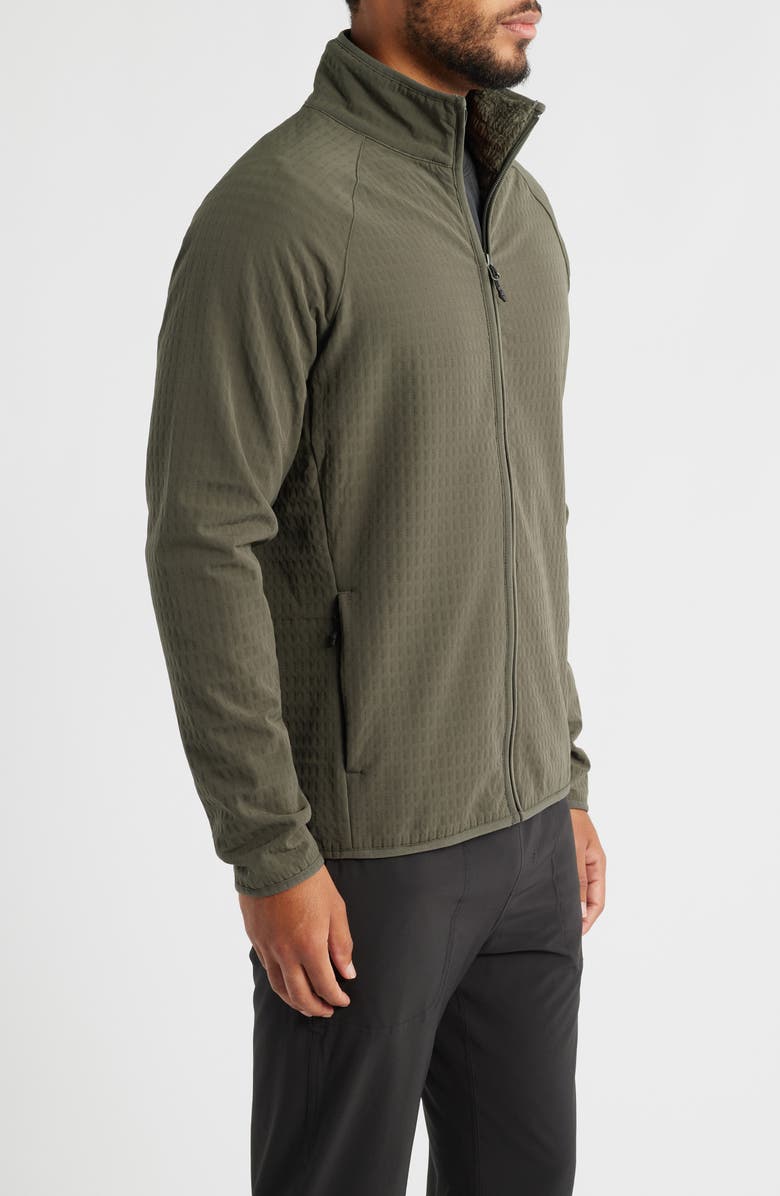 Free Fly Bonded Grid Fleece Zip Jacket, Alternate, color, Dark Forest