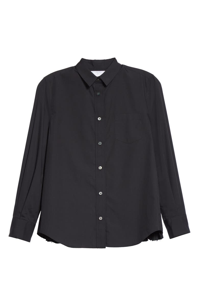 Sacai Contrast Pleat Back Shirt, Alternate, color,