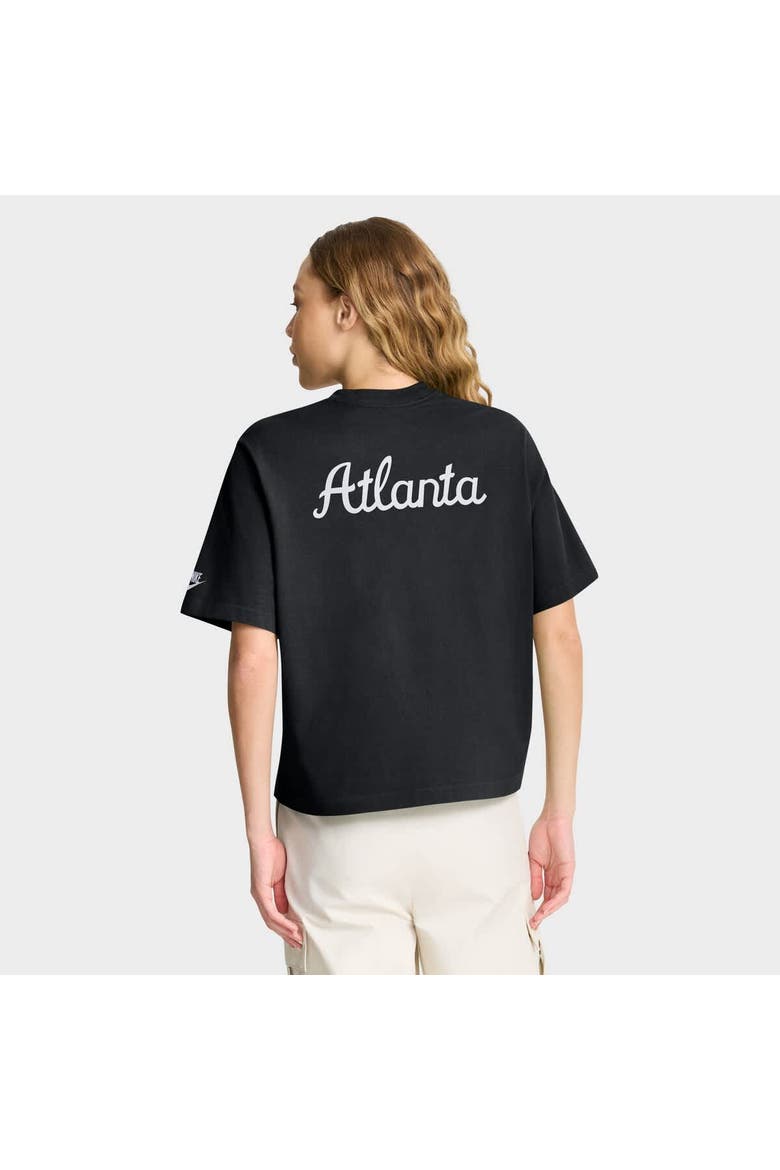 Women's Nike Black Atlanta Falcons Rewind Pocket Boxy T-Shirt, Alternate, color, Black