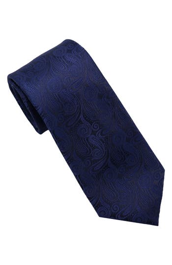 Karl Lagerfeld Paris Paisley Jacquard Tie In Blue
