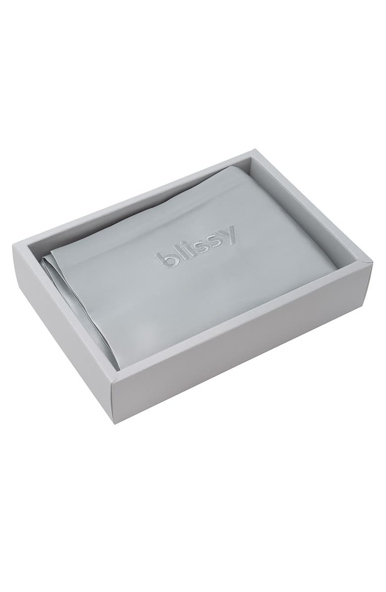 BLISSY Mulberry Silk Pillowcase, Alternate, color, Sterling