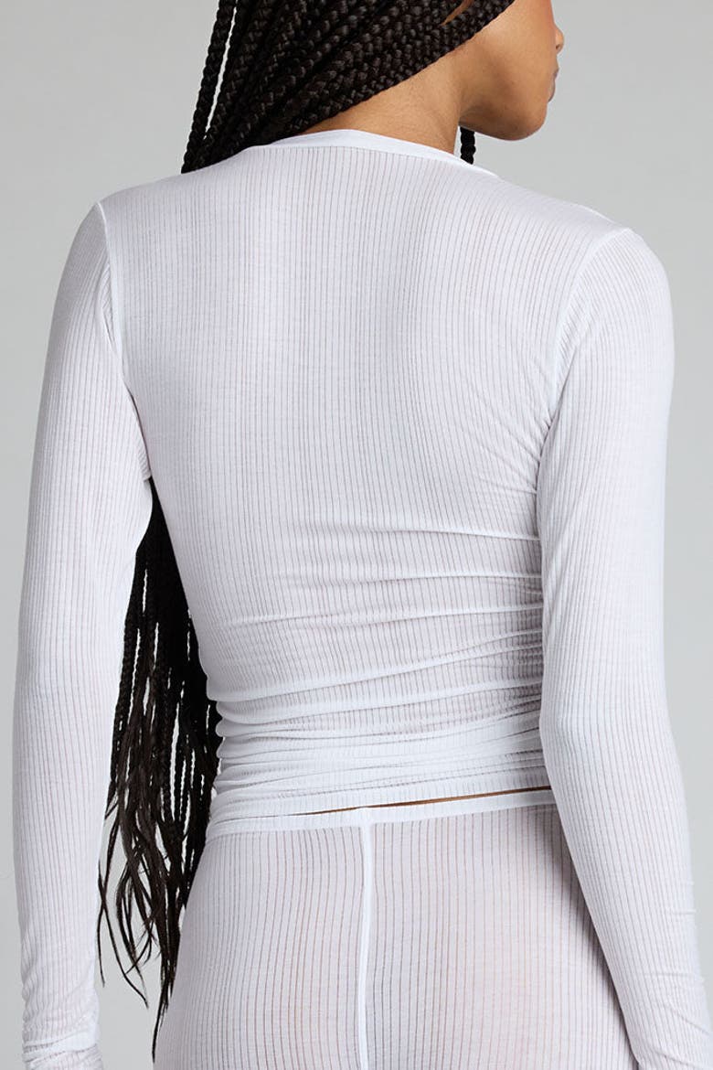 Whipped Henley, Alternate, color, White