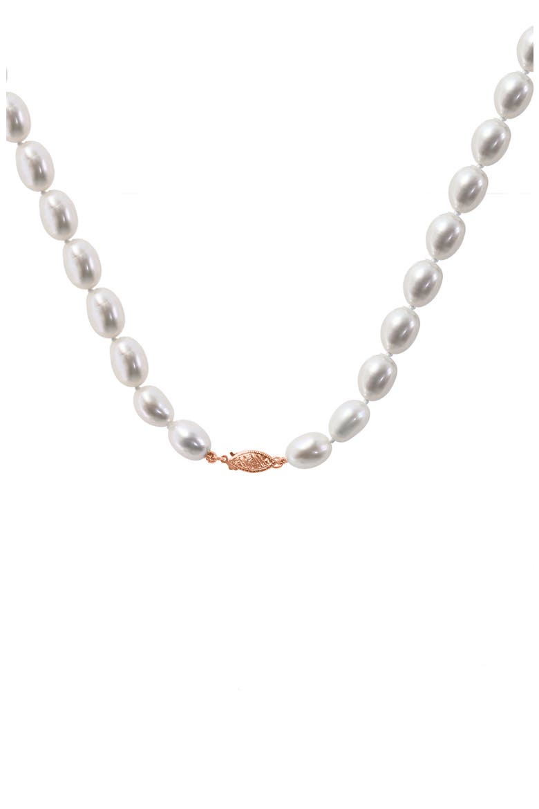 14K Gold Freshwater Pearl Necklace, Alternate, color, WHITE