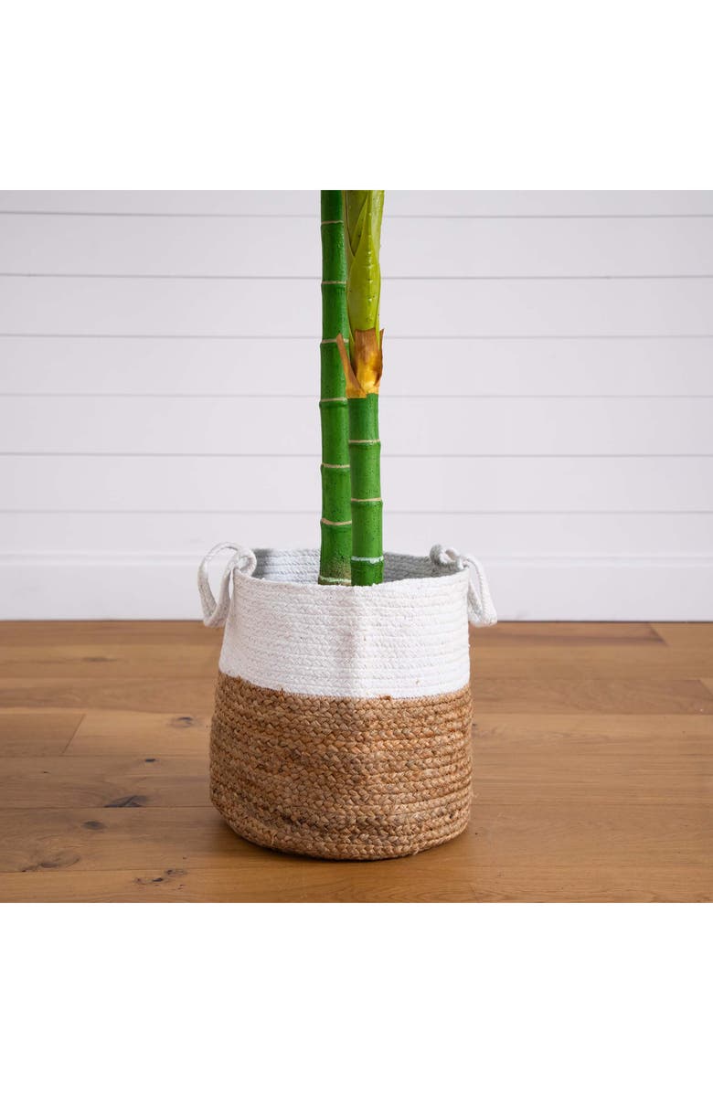 NEARLY NATURAL 8-Feet Golden Cane Artificial Palm Tree, Alternate, color, 