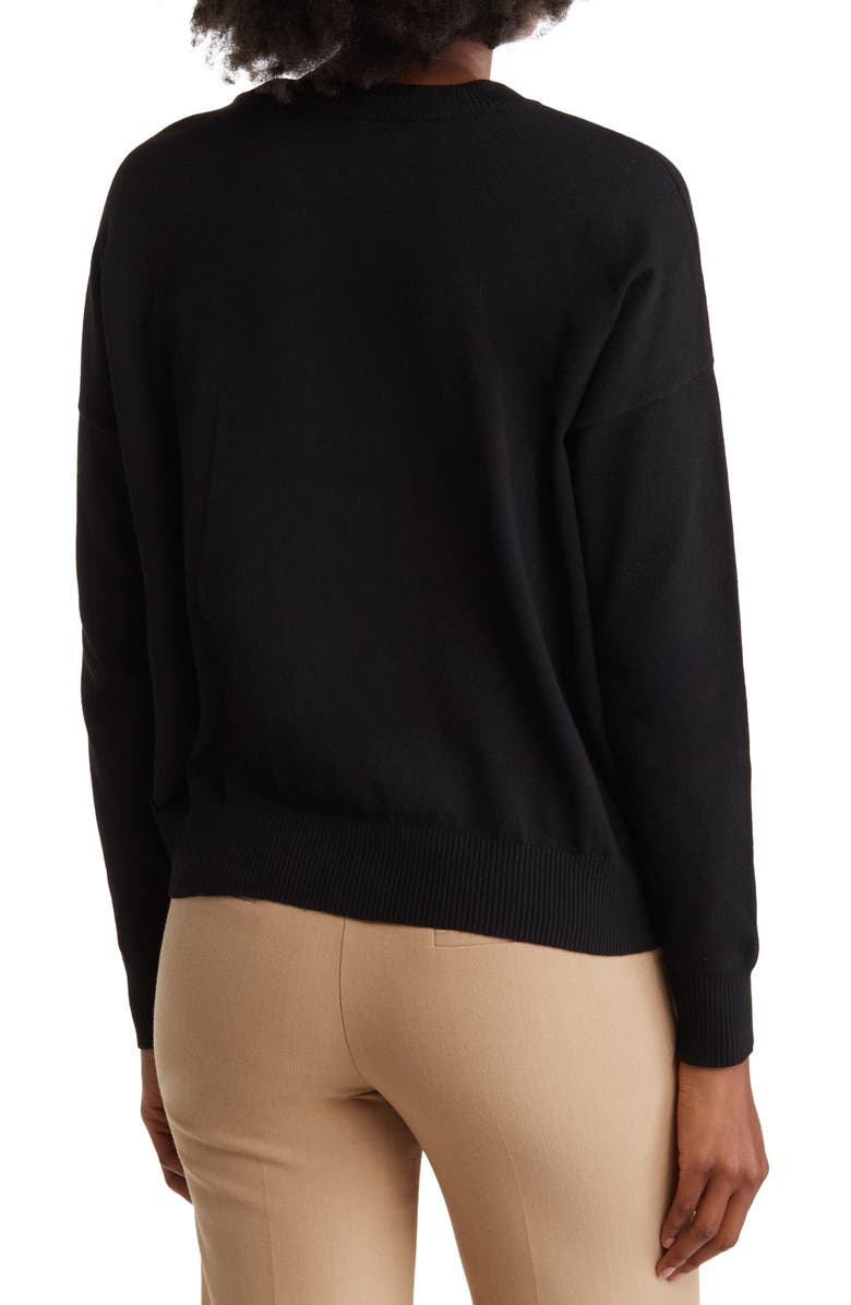 T Tahari Crewneck Sweater, Alternate, color, 