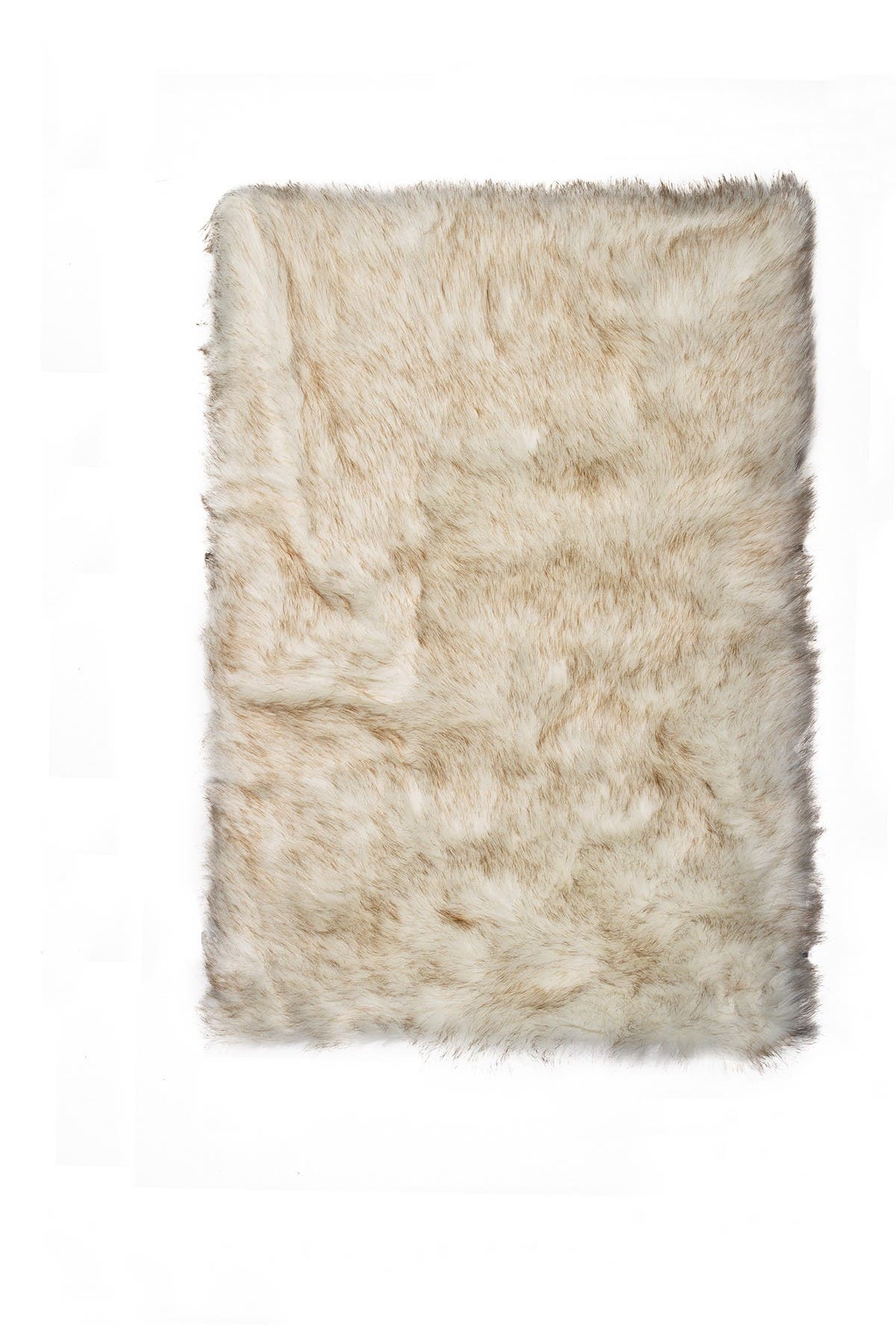 LUXE Faux Fur Hudson Rectangular Rug - 2ft x 3ft - Gradient Tan