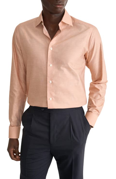 Slim Fit End-on-End Cotton Shirt