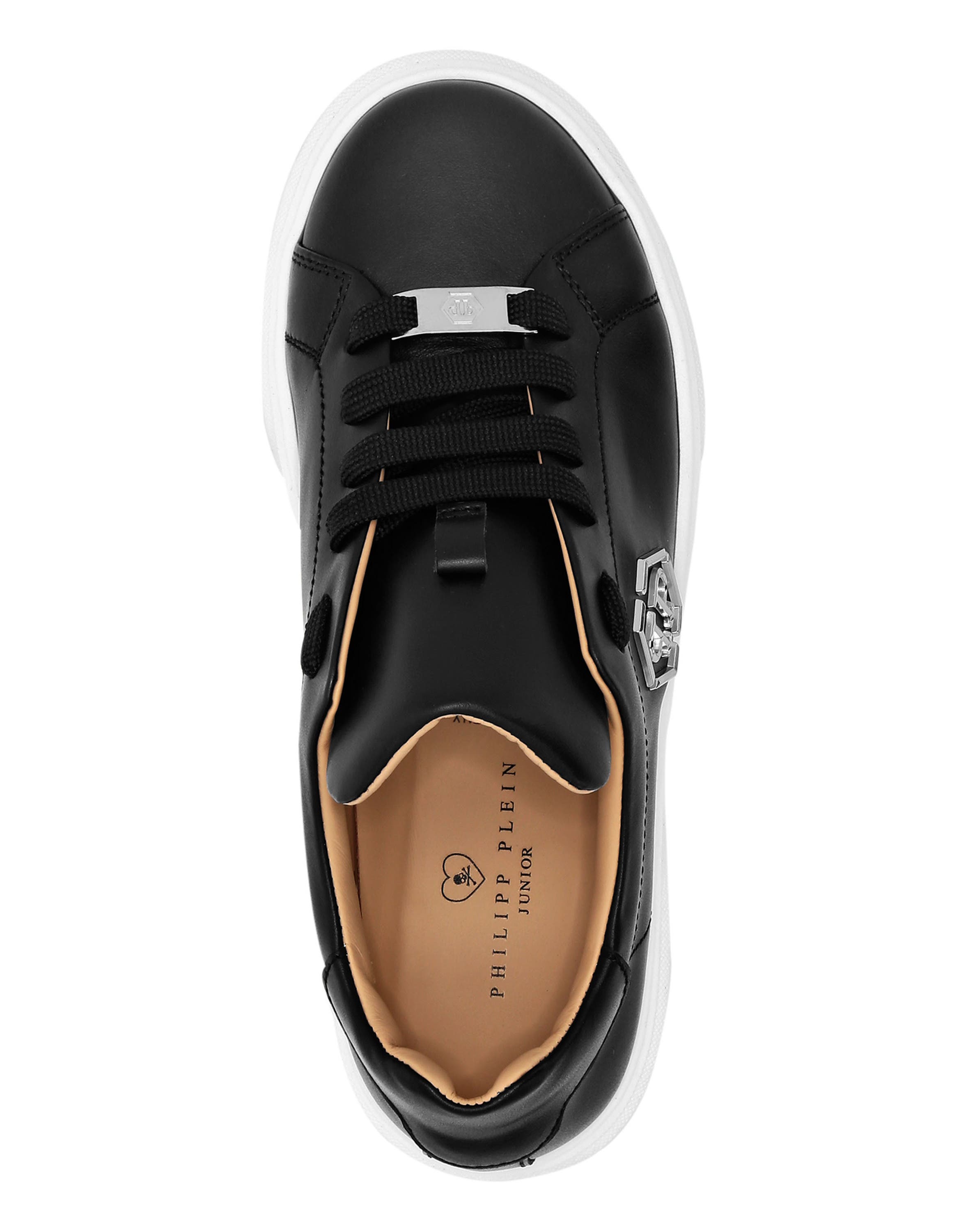 Leather Lo-Top Sneakers The Plein Original Boy, Alternate, color, black